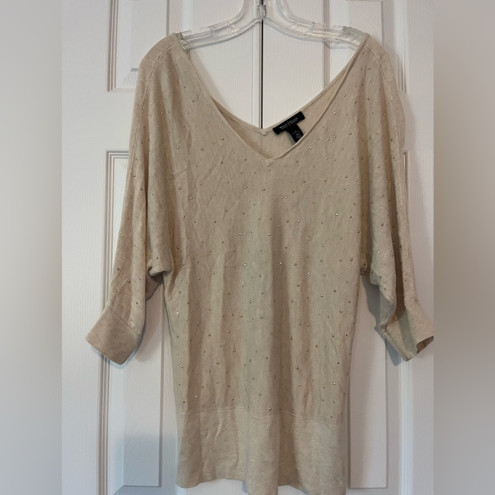 White House Black Market tan sweater